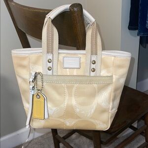 Vintage Coach Signature Scribble Mini HamptonTote